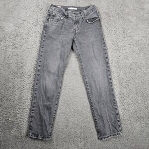 Levi's Premium Quality Middy‎ Straight Leg Jeans Black Wash Women's Size 25